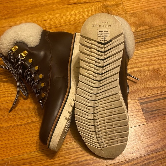 Cole Haan Zero Grand Explorer W6 Brown Leather Waterproof Boots -EUC - Picture 11 of 15